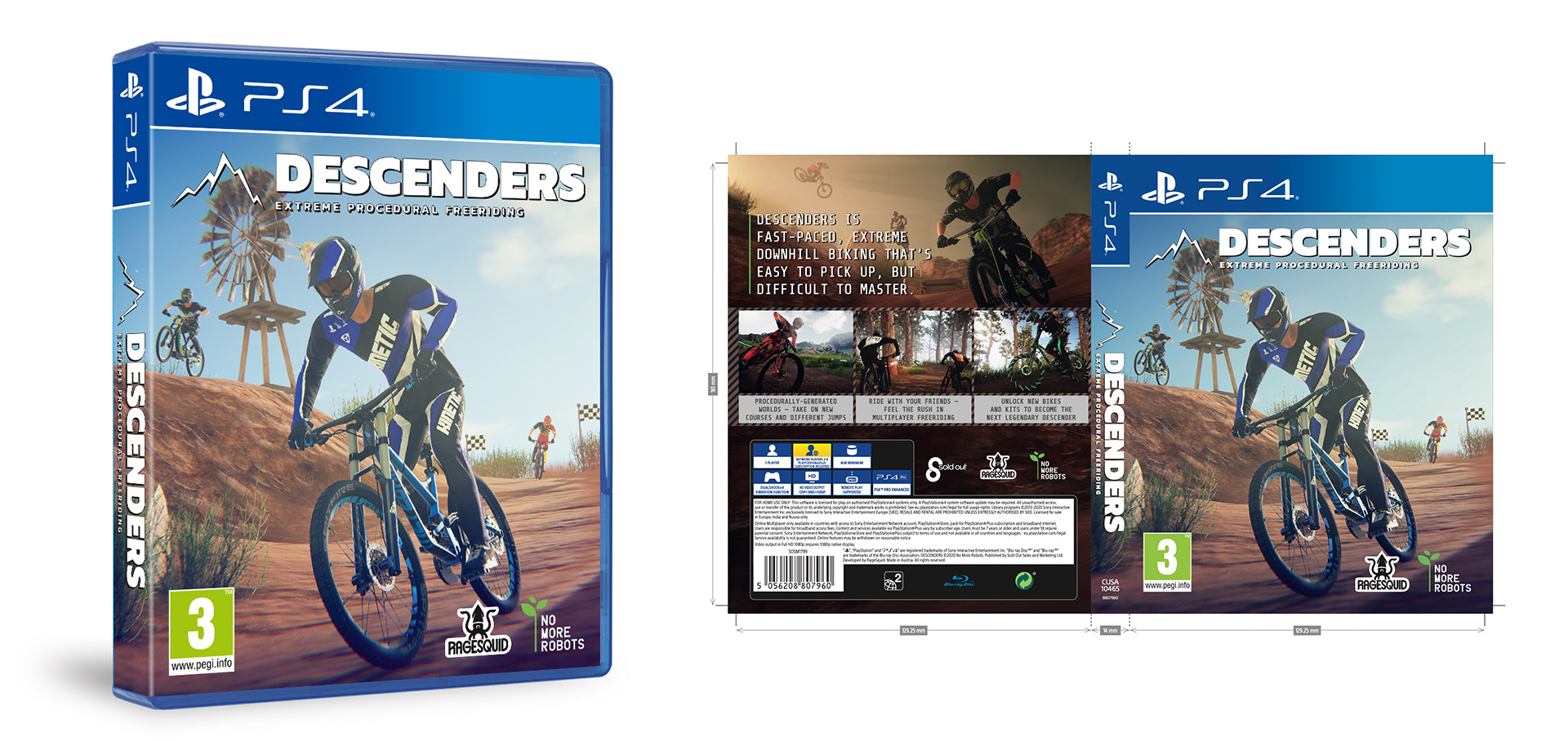 Descenders video game artwork packaging reprographics